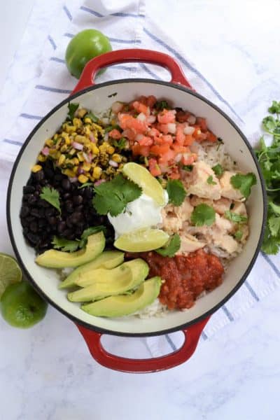 easy chicken burrito bowls 5