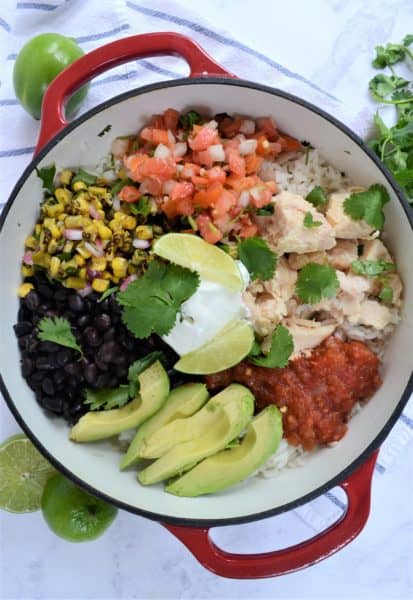 easy chicken burrito bowls 6