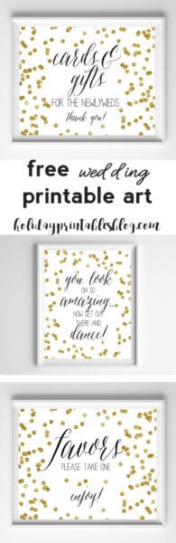 free wedding printables