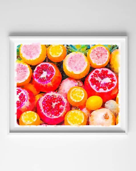watercolor citrus printable