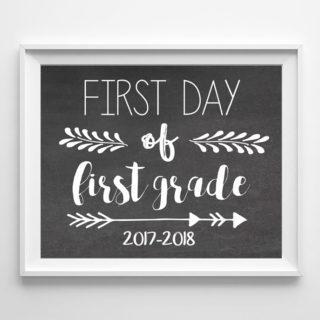 printable first day of school sign