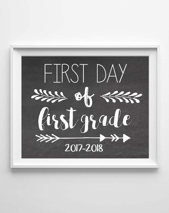 first grade sign