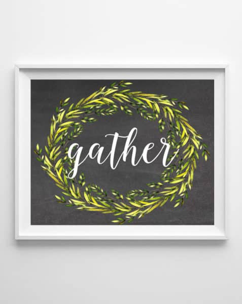 gather free printable