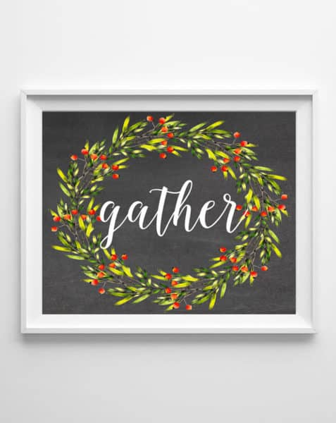 gather free printable