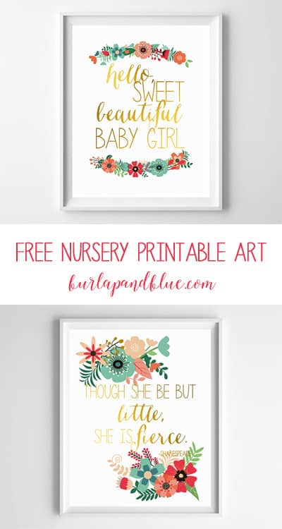 free nursery printable art