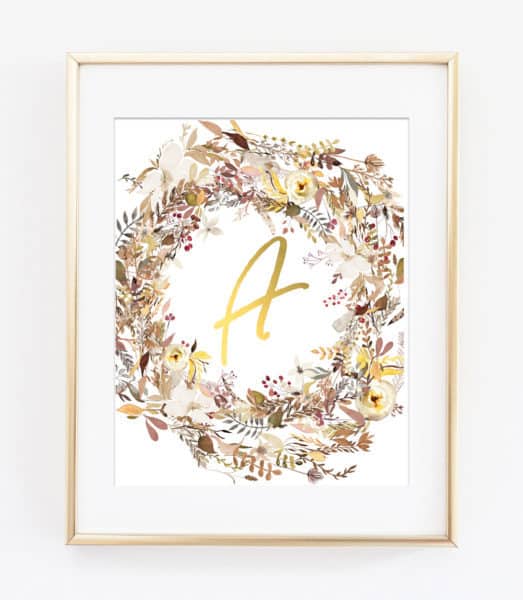 Name Art and Alphabet Printables {Free Printable Art}
