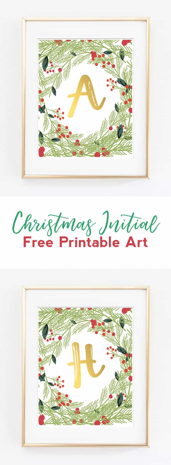 christmas initial art