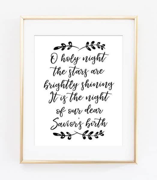 O Holy Night Free Printable Art
