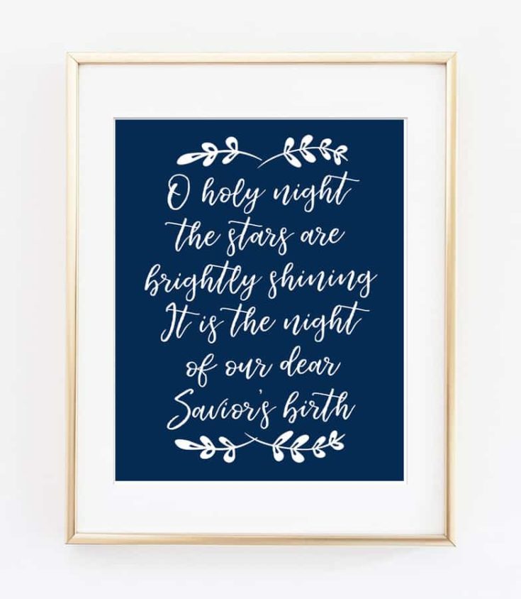 O Holy Night Free Printable Art
