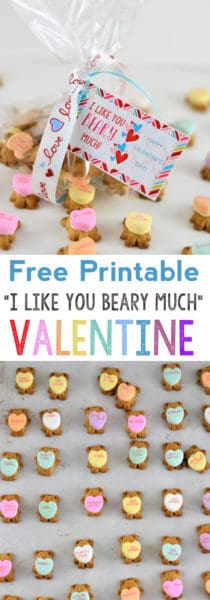 Free Printable Valentine {I Like You Beary Much!}
