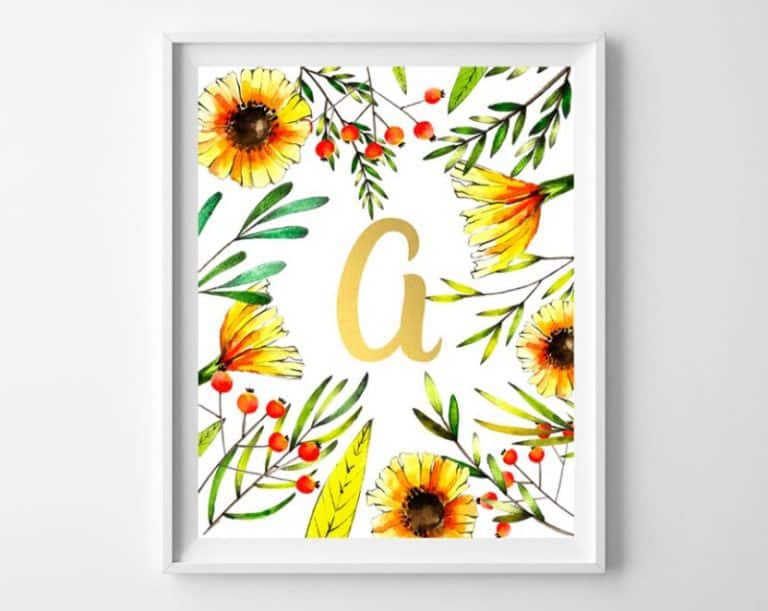 Name Art and Alphabet Printables {Free Printable Art}