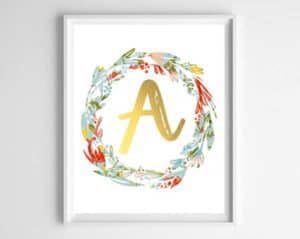 Name Art and Alphabet Printables {Free Printable Art}
