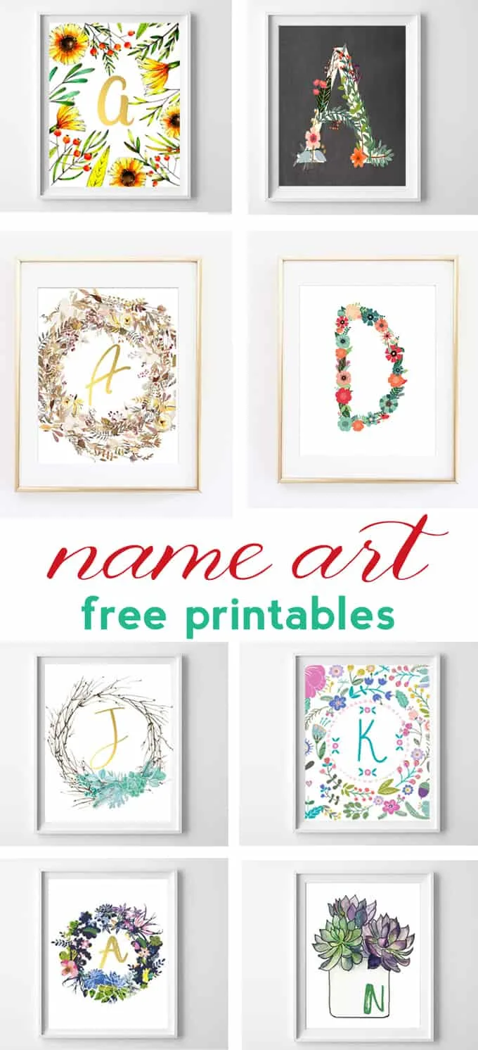 Name Art And Alphabet Printables Free Printable Art