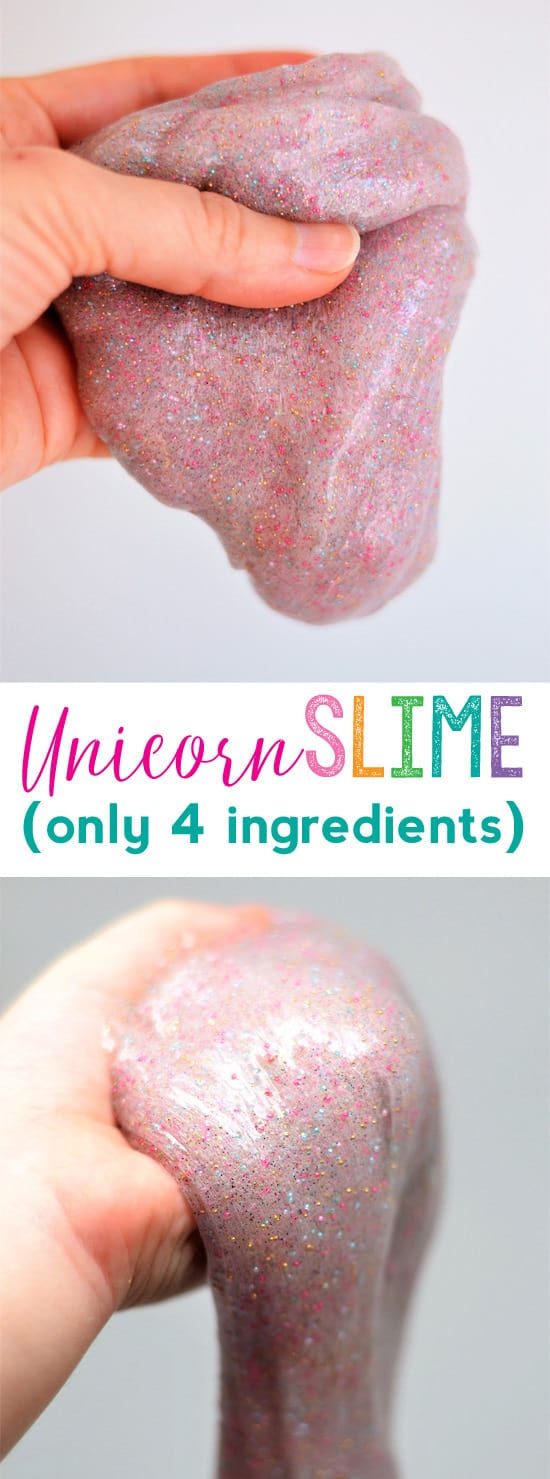 unicorn slime | how to make slime | glitter slime | easy slime