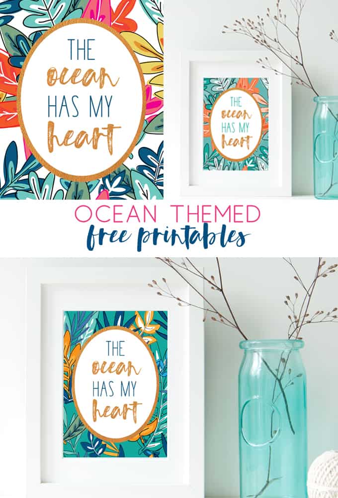 Beach Decor Idea Free Ocean Themed Free Printable Art 
