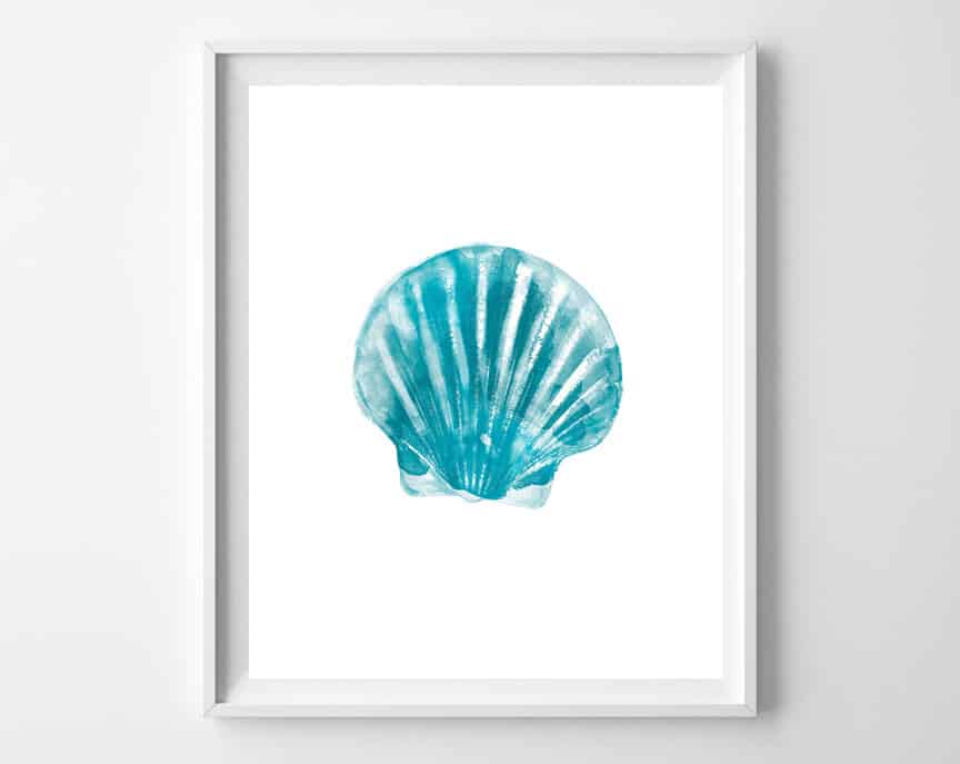 Beach Wall Art Free Turquoise Watercolor Beach Printables 