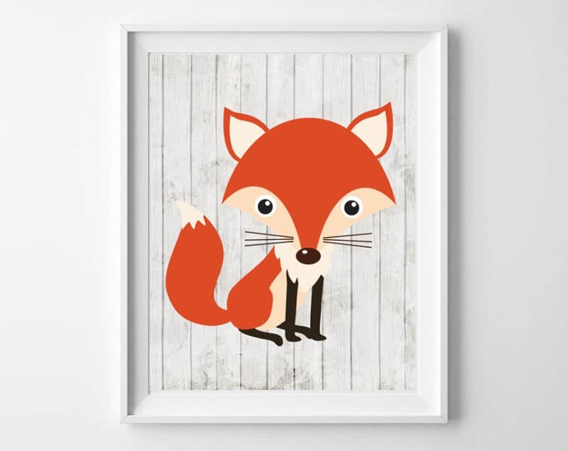 woodland animals nursery art 3