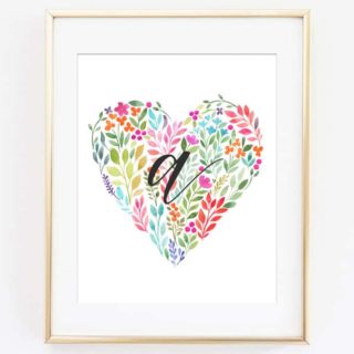 heart art printable