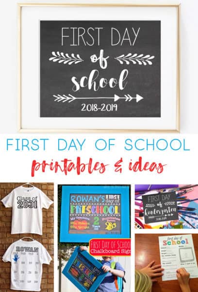 First Day of School Printables {2018-2019}