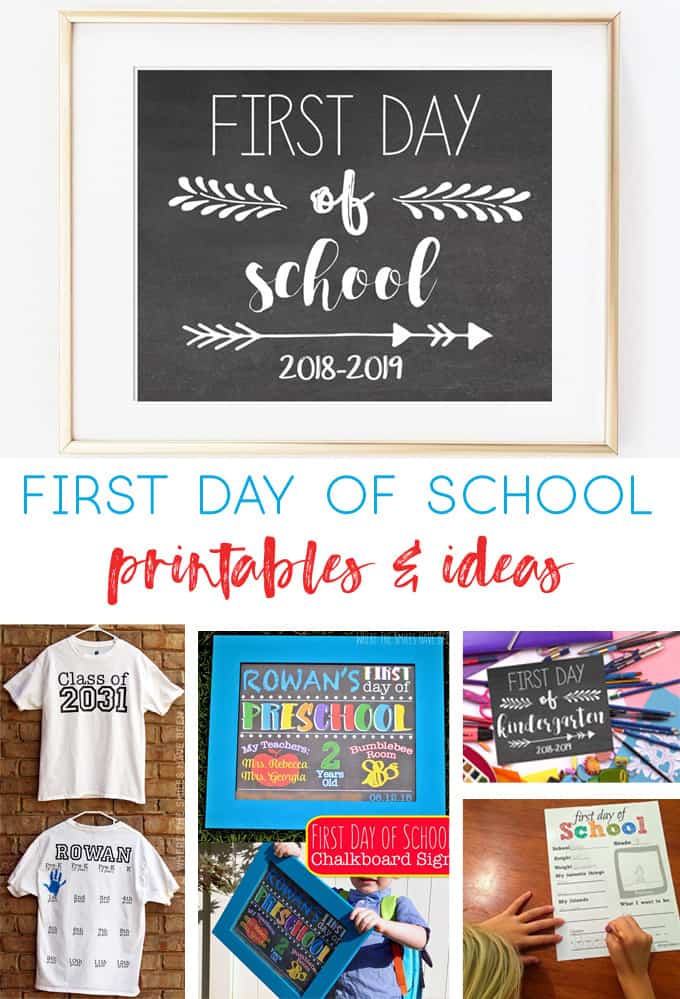 first day of school printables | first day ideas | school ideas | kids ideas