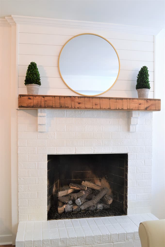 rustic fireplace