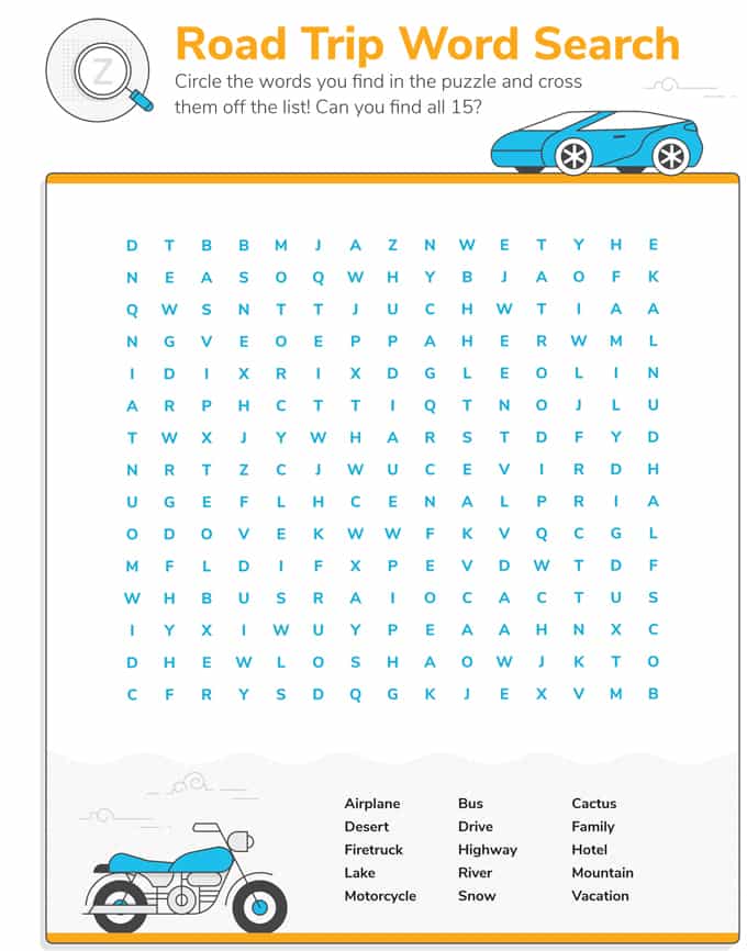 Car Activities for Kids, Road Trip Activities, Travel Activities for Kids,  Printable Travel Activities, Travel Games for Kids 