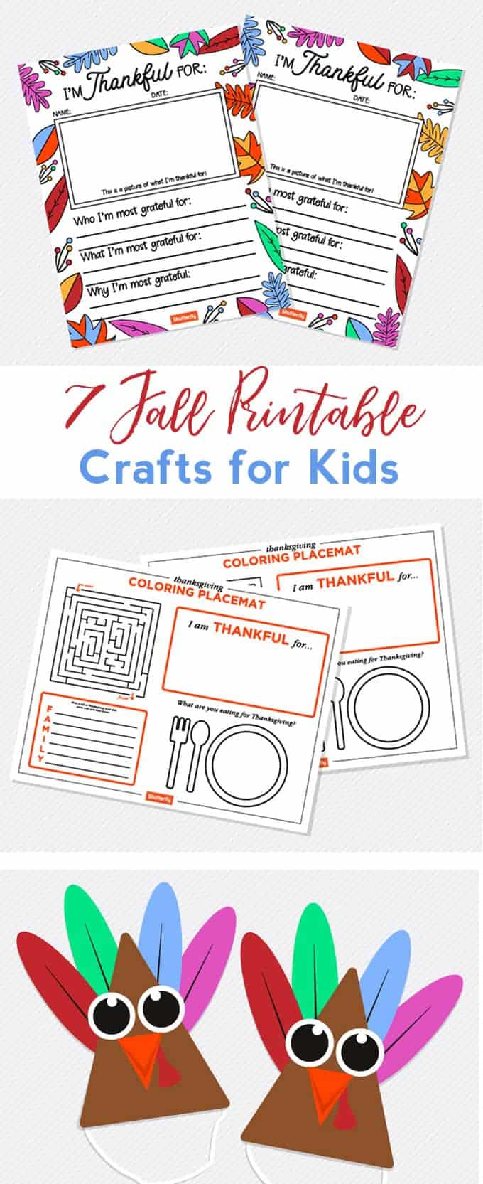 fall crafts for kids printables