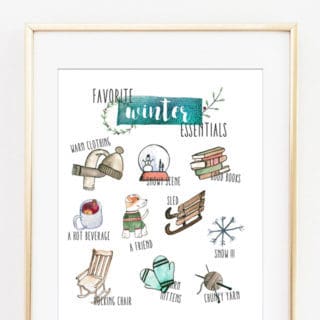 winter art printable