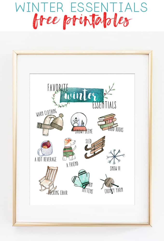 winter art printable