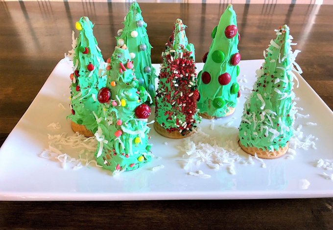 ice cream cone christmas trees 5