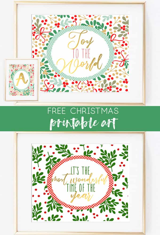 holiday printables | christmas art | christmas printables | joy to the world | whimsical | home decor | free printables