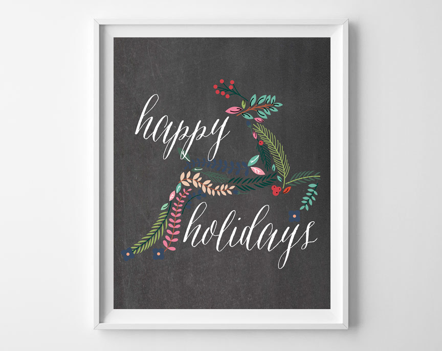 chalkboard christmas printables 2