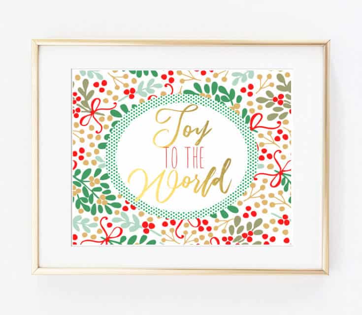 Free Holiday Printables {Joy to the World &amp; Most Wonderful Time of the ...