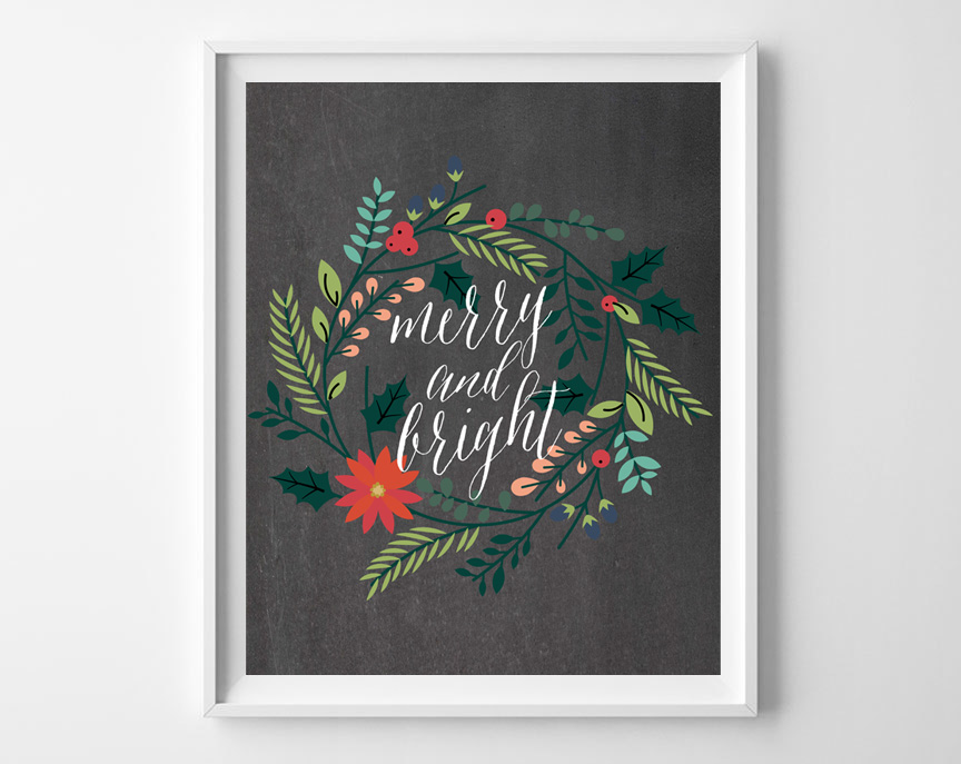 chalkboard christmas printables 5