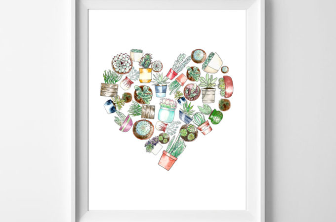 succulent wall art 3