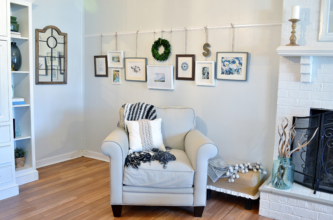 picture rail family room