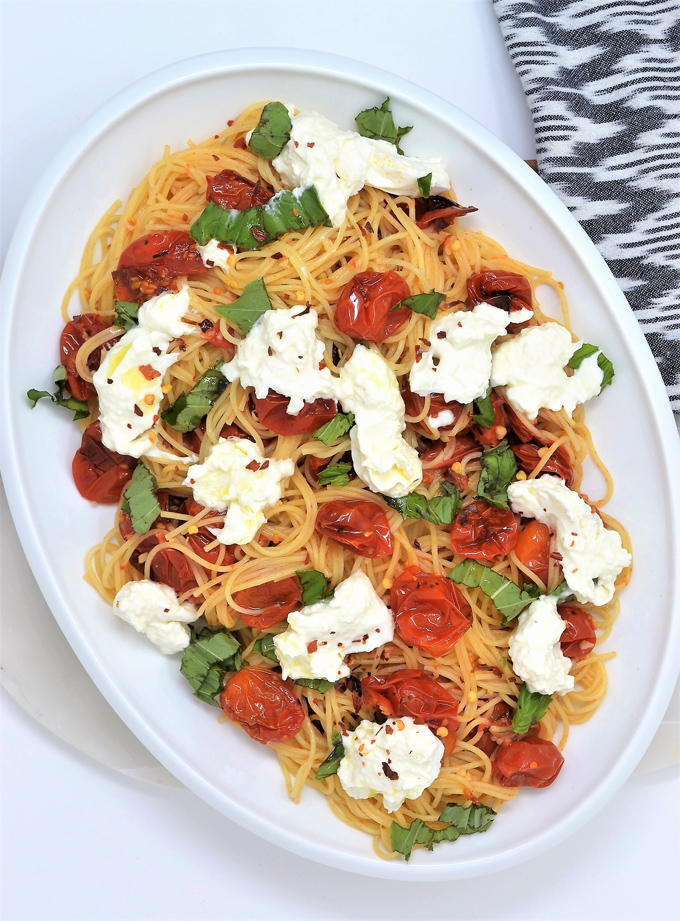 pasta with burrata