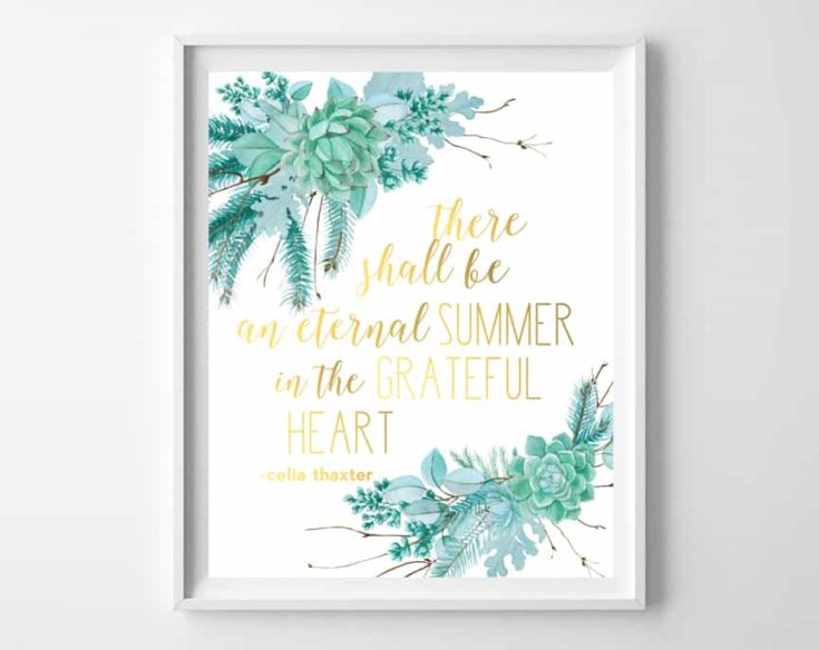 Floral Printable Happiness quote Inspirational Quote Blue wall art Watercolor Printable Motivational Quote printable wall decor