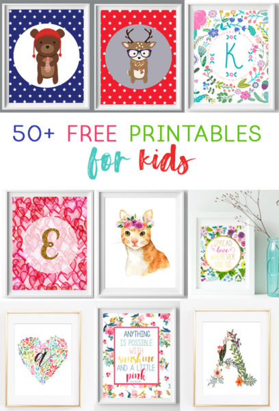 Nursery and Kids Wall Art Free Printables