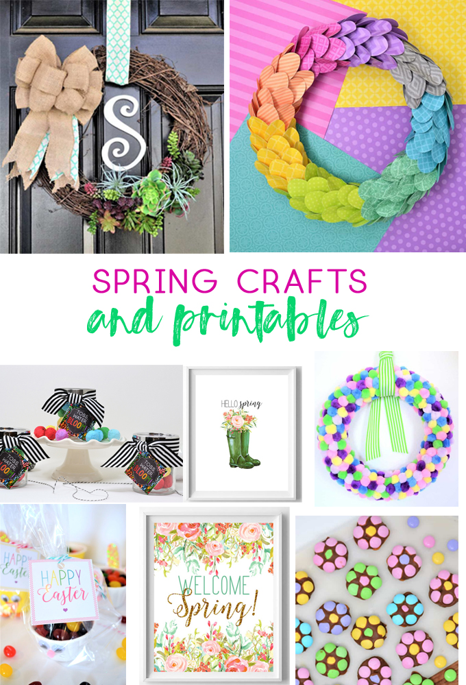 spring crafts | spring printables | free printables | kids crafts | wreaths | flower pretzel bites