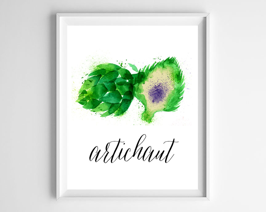 free artichoke printable