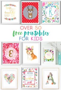 Kids Wall Art Ideas {Free Printables for Your Child's Nursery, Bedroom ...