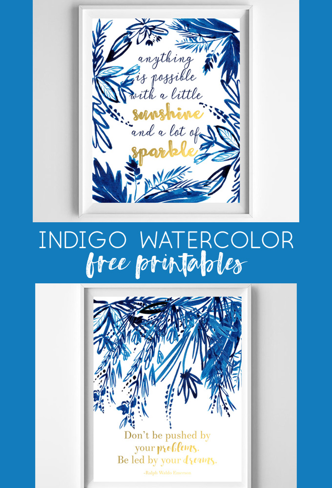 indigo wall art printables