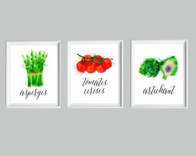 kitchen free printable set