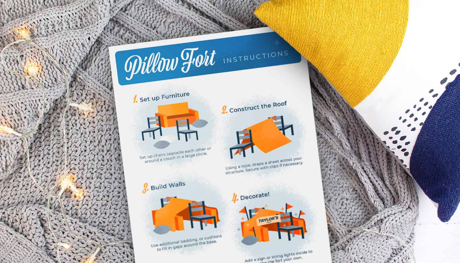 pillow fort printable