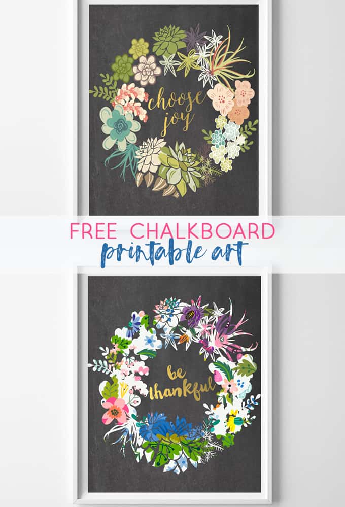 free chalkboard printables