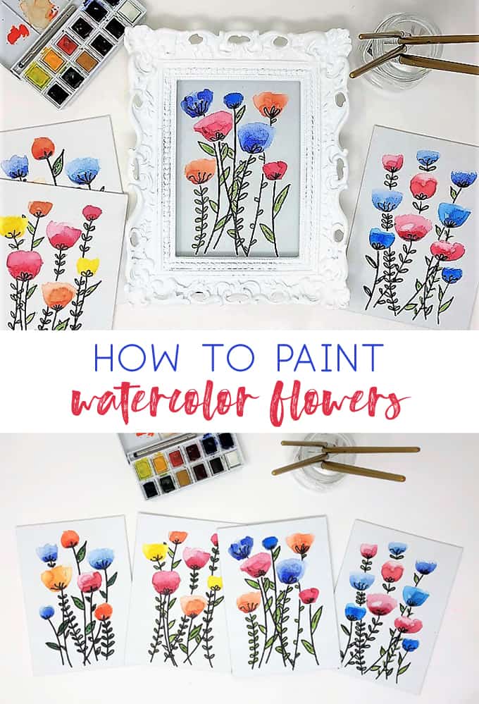 how to paint watercolor flowers