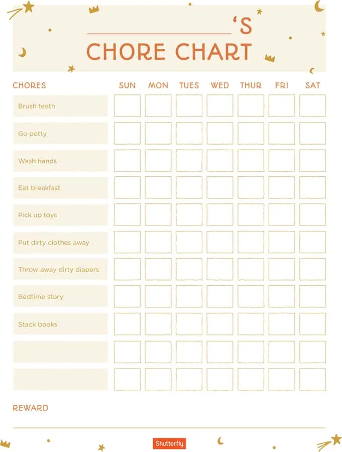 15 Free Kids Chore Chart Printables- If you're having trouble motivating your kids to do their chores, why not try giving them one of these free printable chore charts for kids! | #freePrintable #printables #choreCharts #kidsChores #ACultivatedNest