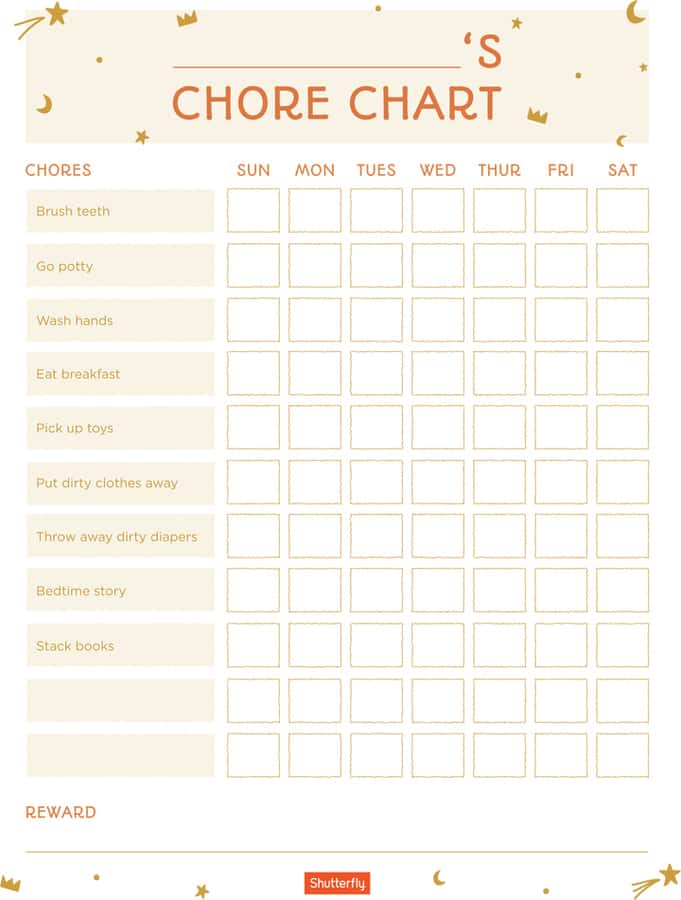 Free Printable Chore Charts For Kids