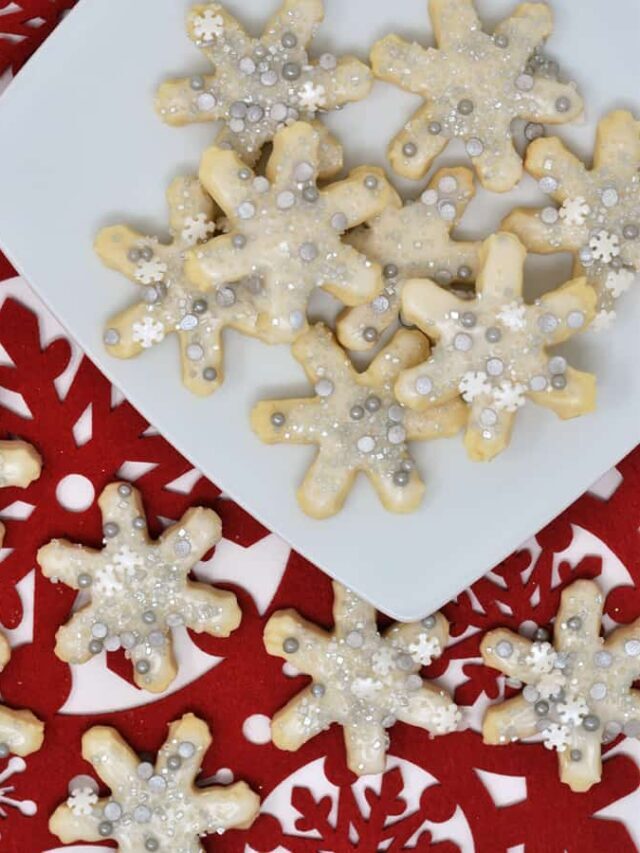 Glazed Snowflake Shortbread Cookies {a Recipe} Story